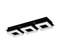 Applique/Plafonnier FRADELO 1 LED 3X3,5W en acier noir 460x140x60mm