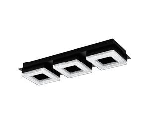 Applique/Plafonnier FRADELO 1 LED 3X3,5W en acier noir 460x140x60mm