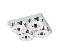 Applique/Plafonnier FRADELO LED 4X3,5W en acier chrome 280x280x60mm