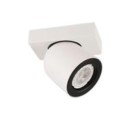 Applique/plafonnier Italux Nuora 1 spot GU10 blanc orientable