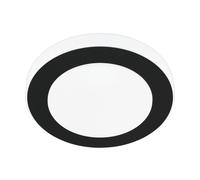 Applique/Plafonnier LED CARPI IP44 LED 3X3,6W en acier noir et blanc D300mm