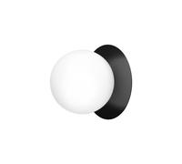 Applique/ Plafonnier Liila 1, Noir moyen/Opale