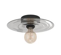 Applique/Plafonnier LINTMILL E27 1X40W en acier noir D300mm