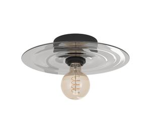 Applique/Plafonnier LINTMILL E27 1X40W en acier noir D300mm