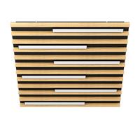 Applique/Plafonnier MARREIRA LED 6X8,5W en acier noir 575x575x60mm