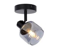Applique/plafonnier noir BJORN verre 1xE14 40W Lucide
