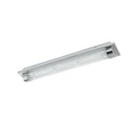 Applique/Plafonnier TOLORICO IP44 LED 20,5W en acier inoxydable chrome 570x100x75mm