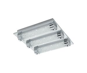Applique/Plafonnier TOLORICO IP44 LED 22W en acier inoxydable chrome 350x350x75mm