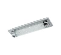 Applique/Plafonnier TOLORICO IP44 LED 8W en acier inoxydable chrome 350x100x70mm