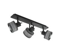 Applique/Plafonnier TURROCK E27 3X28W en acier gris patiné et noir 750x160x300mm