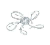 Applique/Plafonnier VALLEMARE LED 5X6,6W en aluminium et acier chrome D650mm