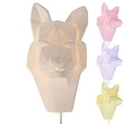 Applique Porcelaine Télécommande Applique chien Chambre d'enfant blanc dimmable, RGB LED 4,8W 470Lm blanc chaud, LxLxH 22x18x30 cm