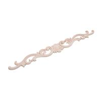 Applique pour Meubles en Bois Brut Sculpté, 15,6x1,9 Pouces | Finition Beige Non Peinte, Grain Visible, Style Vintage Rustique, pour Lits et Meubles en Bois