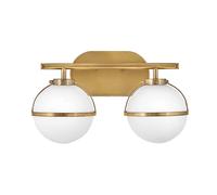 Elstead Lighting Hollis applique murale 2x40 W blanc-laiton HK-HOLLIS2-O-HB-BATH
