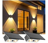 Applique solaire extérieure - Unbrand - Éclairage Up and Down - 4 LEDs par lampe
