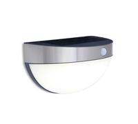Applique solaire LED avec détecteur de mouvement BUBBLE, blanc argenté, 2 W, blanc neutre, 200 lm, métal, dimensions : 12,6 x 12,5 x 21,8 cm, IP44, Lutec