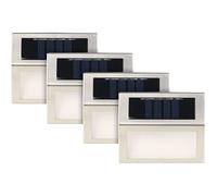 Applique solaire LED - Lunartec - Rectangulaire - Détecteur de mouvement - Design élégant - Acier inoxydable