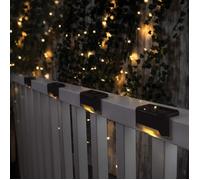 Applique solaire LED - SHOP-STORY - Solarled - Pack de 4 - LED blanc chaud - Étanche IP65