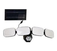 Applique murale - solaire - 750 lm - détecteur de mouvement - IP44 - noir