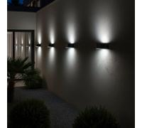 Lumisky Applique murale solaire avec détecteur de mouvement LED blanc froid NOXIS WALL H6cm