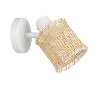 Applique spot bambou métal Mahina blanc