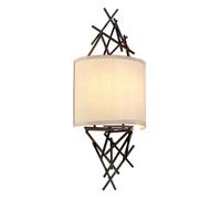 Applique Taiko bronze ancien lin crème 2xE14 Elstead