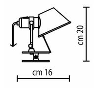 Artemide Lampe murale Tolomeo Micro Pinza avec fixation par pince rouge
