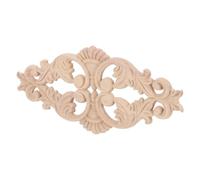 Appliques Décoratives en Bois Sculpté pour Armoires, Style Européen | Incrustation Ajourée 22x10x0,8cm, Grain Khaki, Pose Simple, Usage la Cuisine et Mobilier