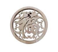 Appliques en bois sculptées exquises for meubles, décoration Dragon Onlay, décalcomanies, Figurines en caoutchouc, décoration florale for la maison(R-29cmX29cm)