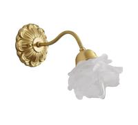 Appliques murales en verre laiton Vintage Luminaire mural intérieur Fleur Verre Abat-jour Applique murale Éclairage, Mid Century Vanity Applique murale pour chambre à coucher chevet Salon couloir