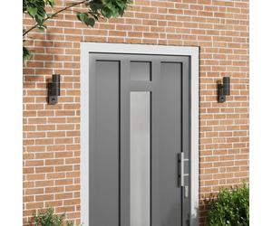 Appliques Murales Extérieures - 2 pcs - Noir - Aluminium - Détecteur de mouvement