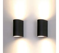 Appliques murales extérieures en aluminium, éclairage directionnel vers le haut et vers le bas, lot de 2