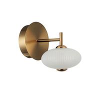 Appliques murales Globe noires et dorées, blanc chaud 3000K