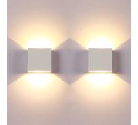 Appliques murales LED 6W modernes pour intérieur, luminaires muraux blancs à éclairage haut et bas pour salon, couloir, chambre à coucher, décoration