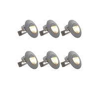 vidaXL Lampes murales d'extérieur 6 pcs. LED 5 W argenté rond