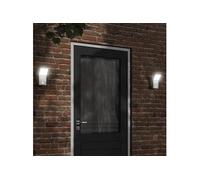 Appliques murales LED d'extérieur avec capteurs 2 pcs blanc, éclairage mural LED d'extérieur, lampe murale de jardin, 4006275