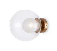 Appliques murales modernes Globe 20 cm, abat-jour en verre doré 1xG9