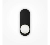 Appliques murales modernes Globe noires 1xG9 abat-jour blanc