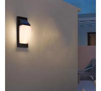 Appliques Murales Solaires Pour Entrée, Appliques Solaires Murales Pour Porche, Lanternes Solaires Extérieures Étanches À Allumage Crépusculaire, Luminaires Muraux Solaires D'Extérieur