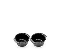 Appolia Duo De Ramequins En Céramique 20cl, Noir Satin