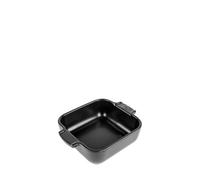 Appolia Plat Four Céramique Individuel Carré Noir Satin 18 Cm