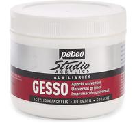 Apprêt - PEBEO - Gesso Studio - 500 ml - Blanc - Sèche rapidement - Surface mate