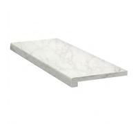 Appui de fenêtre intérieur MDF, FEBALIT core, 50 x 150 mm, Marbre de Carrare, chants finis et profondeur 150-400 mm, configurateur en ligne