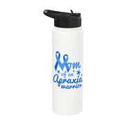 Apraxia Guerrier Maman pour les Femmes Blessures à la tête Stainless Steel Insulated Water Bottle