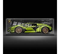 APRILA Boîte Vitrine Acrylique Compatible avec Lego 42115 Technic Lamborghini Sián FKP 37, Amélioré Présentoir Boîte Anti-Poussière Display Case Transparent Boîte d'affichage, 62 x 30 x 20cm