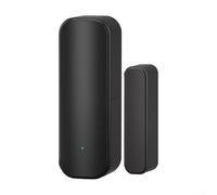 Aprilsunnyzone Capteurs magnétiques de porte sans fil Mini capteur de contact pour la surveillance intelligente de la maison pour capteurs Zigbee porte-fenêtre (noir)