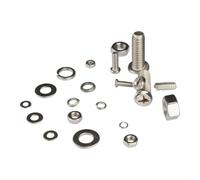 Aprilsunnyzone Lot de 700 boulons à tête hexagonale métrique pour M3 M5 M6 avec écrous et rondelles en acier inoxydable 304 pour réparation d'atelier et de terrain