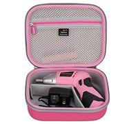 Aproca Étui de Rangement Rigide de Voyage pour Tournevis électrique sans Fil Pink Power PP481 3,6 V avec Pistolet à vis Rechargeable et Ensemble d'embouts, Rose, Durabilité, Rechargeable