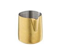 APS 10306 « Flow » Verseur/pot à lait en acier inoxydable 18/8 avec revêtement PVD, look vintage, 150 ml, diamètre : 6 cm, hauteur : 6,5 cm, doré