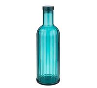 APS 10749 Bouteille -STRIPES-, Ø 9 cm, H : 28,5 cm, 1 litre, MS, silicone, turquoise
